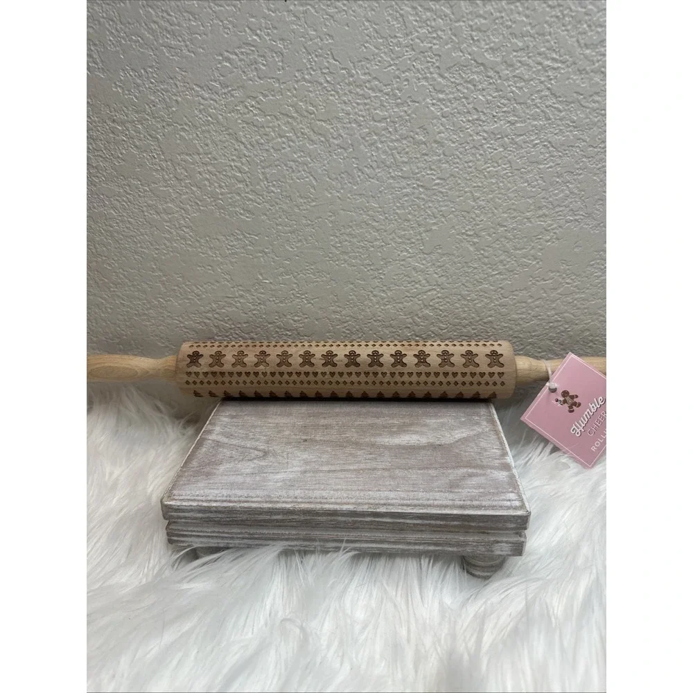 $23 🌙 St Nicholas Square Embossed Rolling Pin Design Roller Gingerbread New‎